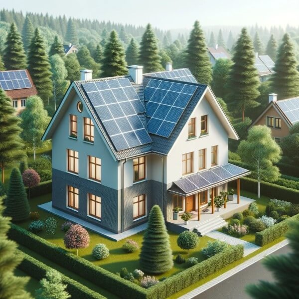 Einfamilienhaus mit nachhaltiger Haustechnik im Grünen