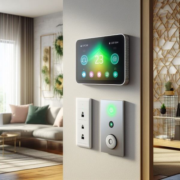 Hausautomatisierung mit Hilfe eines Smart Home Gateway im Hausflur