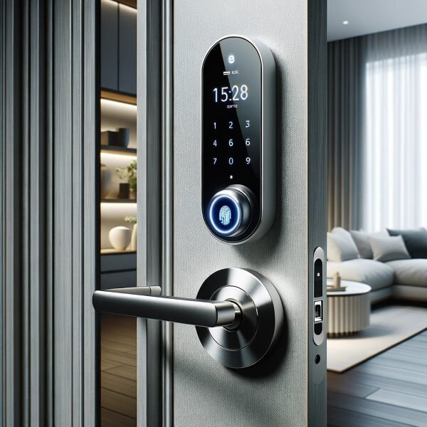 Smart Home Sicherheitssystem mit einem elektrischen Türschloss