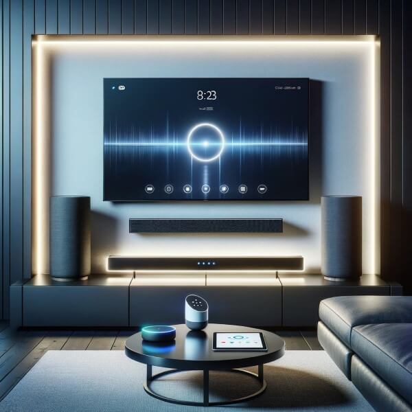 Modernes Smart Home Entertainment Wohnzimmer